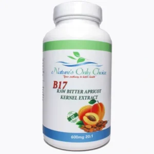 Bottle of B17 Apricot Kernel Extract supplement.